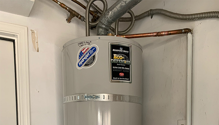 Water heater worked on by our Route 66 Corridor bathroom plumber.